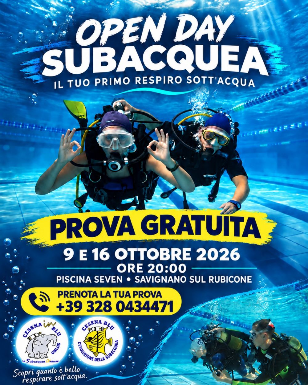 Open Day Corso sub di 1&deg; LIVELLO
